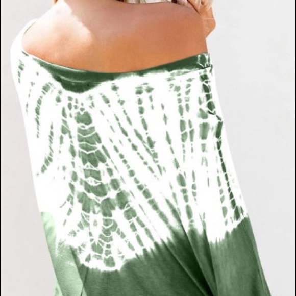 Green Tie Dye Top - Picture 4 of 5